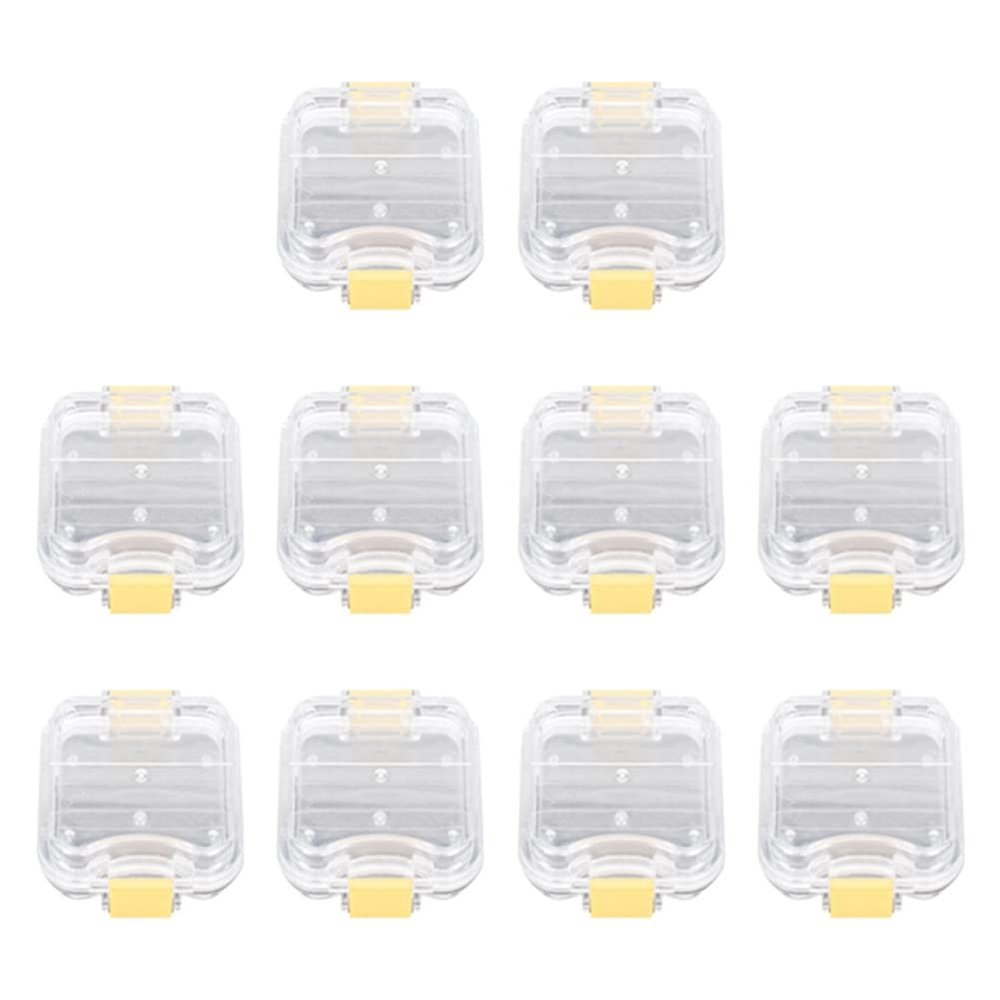 10Pcs Plastic Denture Tooth Box with Film High Denture Box Dental Implant Membrane Tooth Box