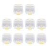 10Pcs Plastic Denture Tooth Box with Film High Denture Box Dental Implant Membrane Tooth Box view 1