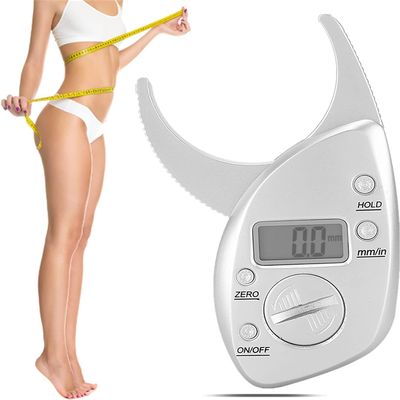 Body Fat Caliper Electronic Fat Caliper, Digital Display High Accuracy Battery Powered Body Fat Measurement Caliper, Body Fat Measure Tape BMI Calculator Fat Measure Device for Home Use