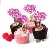 Gyufise 24Pcs Happy Valentine's Day Cupcake Toppers Rose Red Glitter Sweet Love Be Mine Valentines Cupcake Picks Valentine's Day Theme Birthday Party Cake Decorations Supplies view 3