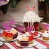 Gyufise 24Pcs Happy Valentine's Day Cupcake Toppers Rose Red Glitter Sweet Love Be Mine Valentines Cupcake Picks Valentine's Day Theme Birthday Party Cake Decorations Supplies view 4
