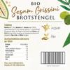 Biona Organic Sesame Italian Breadsticks, Pack of 12 - Grissini Torinesi - Organic Italian Wheat, Sesame Seeds & Olive Oil - Charcuterie Boards & Antipasti - High Fibre & Vegan Snacks view 2