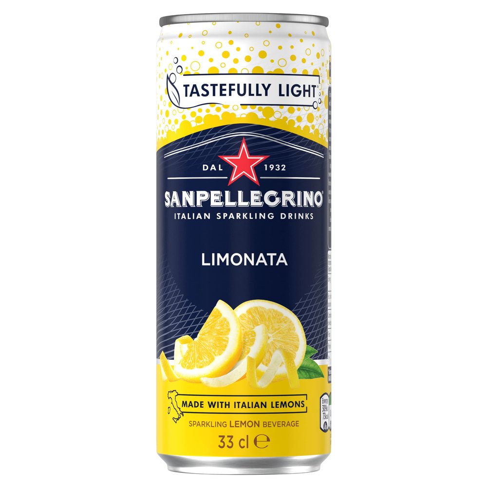 San Pellegrino | Lemon Sparkling Soft Drinks | 6 X 4 330Ml | 24 Cans