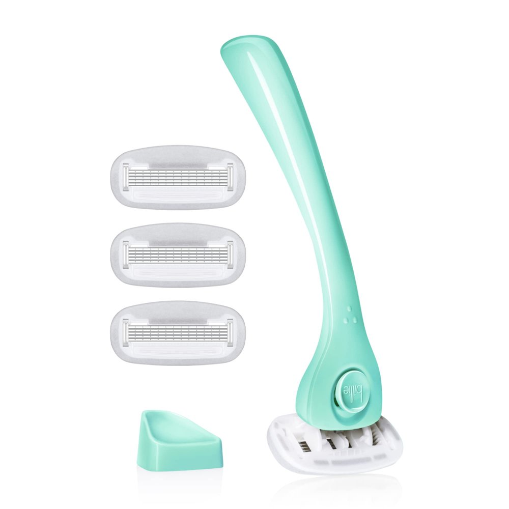 Billie Razors for Women Shave Kit Womens Razor + 4 x 5-Blade Razor Refills + Magnetic Holder Minty