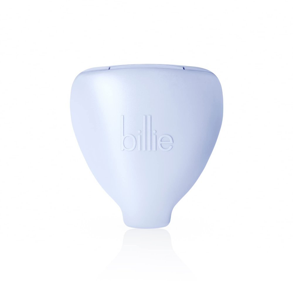 Billie Brand Womens Razor Travel Case - Magnetic Top, Cool Blue - Portable, Compact, Protective, Ventilated