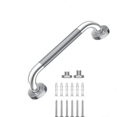12inch/30cm Anti Slip Shower Wall Grab Bar Handle, Knurled Stainless Steel Bathroom Safety Bathroom Balance Bar Hand Rail Support Handicap Elderly Senior Assist Bath Handle (1)