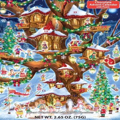 Vermont Christmas Company Elves' Treehouse Chocolate Advent Calendar (Countdown to Christmas)