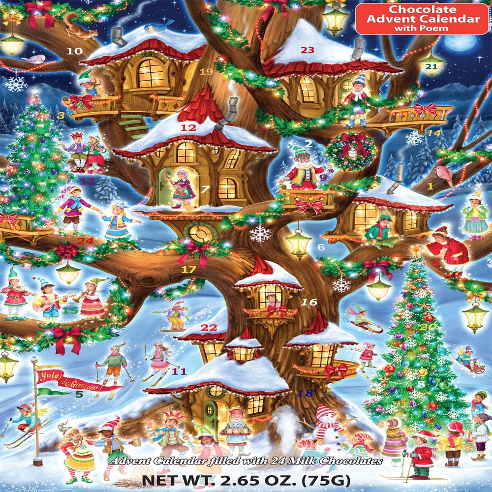 Vermont Christmas Company Elves' Treehouse Chocolate Advent Calendar (Countdown to Christmas)