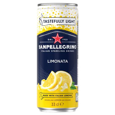 San Pellegrino | Lemon Sparkling Soft Drinks | 6 X 4 330Ml | 24 Cans