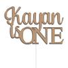 Personalised Cake Topper by KreateSquare | Custom Colour Any Name & Any Age Acrylic Cake Decoration | Happy Birthday Acrylic Cake Topper (Brown) view 1