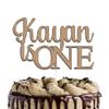 Personalised Cake Topper by KreateSquare | Custom Colour Any Name & Any Age Acrylic Cake Decoration | Happy Birthday Acrylic Cake Topper (Brown) view 3