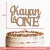 Personalised Cake Topper by KreateSquare | Custom Colour Any Name & Any Age Acrylic Cake Decoration | Happy Birthday Acrylic Cake Topper (Brown) view 4