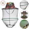 Jufjsfy Camouflage Hat for Bee Mosquito Net Insects Mosquito Net Prevention Cap Parasol Cap Outdoor Head Cover Neck view 2