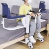 BLOHDI Toilet chair Hydraulic Patient Lift, Bath Chair with Toilet for the Elderly Disabled, Easy Transfer to Toilet and Bathroom, Raised Backrest, with Removable Cushion and Commode view 2