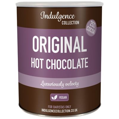 Indulgence Collection Original Hot Chocolate 2kg, 80 Servings - Premium, Sustainable Cocoa Powder - Rich and Velvety Drinking Chocolates Perfect for Any Occasion - Vegan Friendly