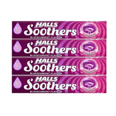 4 x 45g Soothers with Real Fruit Juice with A Liquid Centre Blackcurrent Flavour