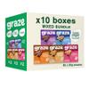 Graze Snacks-Selection box-Total 10 Snack Box, Lunchbox snacks, Vegan snacks - Packaging may vary - 40x30g of at least 45% less sugar than average Cereal bars view 1