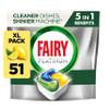 Fairy Platinum Lemon All-In-1 Dishwasher Bulk Pack, 51 Pods, Platinum Dishwashing Formula view 1