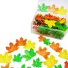 110 Pieces Edible Autumn Leaves Cupcake Toppers Sticky Rice Paper Decorative Cake Decorations For Wedding Birthday Party Baby Shower view 1