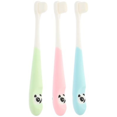 GLEAVI 3pcs Boys and Girls Travel Toothbrush Soft Bristle Cartoon Design Ergonomic Handle for Boy Girl Daily Use Random Color