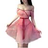 SINROYEE Sexy Anime Cosplay Costume Cheongsam High Split Dress Chinese Hanfu Pajamas For womens (Pink) view 1