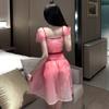 SINROYEE Sexy Anime Cosplay Costume Cheongsam High Split Dress Chinese Hanfu Pajamas For womens (Pink) view 2
