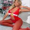 Aosora Bodysuit Lingerie Sexy Sparkle Babydoll Rhinestone Fishnets Mujer Para Sexo Exotico Hot Naughty Teddy for Women, Red-yd8810, One Size view 4