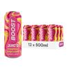Boost Juic'd Energy Drink Pineapple & Guava Juice Punch | 12 Multipack Carbonated Soft Drinks with Real Fruit, High Caffeine, Taurine and Vitamin B | Fizzy Energy Drink Multipack | 12x500ml view 1