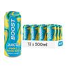 Boost Juic'd Energy Drink Mango & Tropical Juice Blitz | 12 Multipack Carbonated Soft Drinks with Real Fruit, High Caffeine, Taurine and Vitamin B | Fizzy Energy Drink Multipack | 12x500ml view 1
