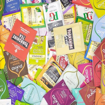 Assorted Individually Wrapped Enveloped Tea Bags Unique Mix Hamper Set Gift Box (30 Tea Envelopes)