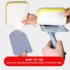 MOSEN Replacement Head Scrubber Pad for Tub Tile Scrubber Brush - Include 2 Scouring Pad and 2 Microfiber Pad view 4