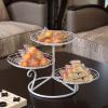Fruit Bowls Fruit Plate Living Room Creative Home Fruit Plate Coffee Table Candy Plate European Multi-layer Platter Nordic Style fruit basket (Color : B) view 4