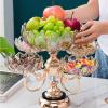 Fruit Bowls Glass Fruit Plate Nordic Home Living Room Coffee Table Creative Light Luxury Snacks Multi-layer Candy Plate fruit basket view 3