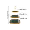 Fruit Bowls Three-tier Cake Stand Porcelain Dessert Plate Fruit Plate Creative Modern Fruit Plate Living Room Home fruit basket (Color : A) view 2