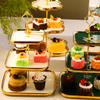Fruit Bowls Three-tier Cake Stand Porcelain Dessert Plate Fruit Plate Creative Modern Fruit Plate Living Room Home fruit basket (Color : A) view 4