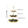 LUCBEI Fruit Bowls Three-tier Cake Stand Porcelain Dessert Plate Fruit Plate Creative Modern Fruit Plate Living Room Home fruit basket (Color : D) view 2