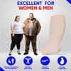 Compression Socks, Flight Socks for Women and Men. (2 Pairs) Plus Size, Wide Calf, Medical Compression Stockings. Knee High with Open Toe. Excellent Support, Helps with Varicose Veins. (Beige, 5XL) view 2