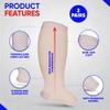 Compression Socks, Flight Socks for Women and Men. (2 Pairs) Plus Size, Wide Calf, Medical Compression Stockings. Knee High with Open Toe. Excellent Support, Helps with Varicose Veins. (Beige, 5XL) view 3