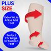 Compression Socks, Flight Socks for Women and Men. (2 Pairs) Plus Size, Wide Calf, Medical Compression Stockings. Knee High with Open Toe. Excellent Support, Helps with Varicose Veins. (Beige, 5XL) view 4