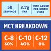 MCT Oil C8 & C10 Powder, Coconut Medium Chain Triglycerides for Sustained Clean Energy, Ketogenic Non Dairy Coffee Creamer, Suitable for Keto, Helps Boost Ketones | 50 Servings view 3