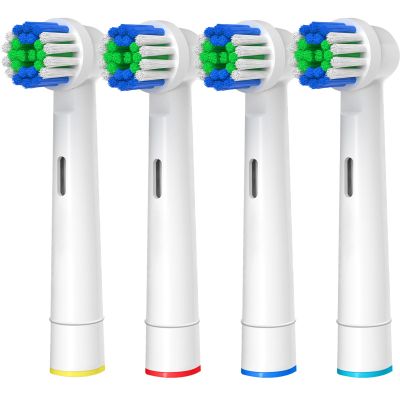 GENKENT Replacement Toothbrush Heads Compatible with Oral-B Braun, 4 Pcs Professional Electric Toothbrush Heads Brush Heads Refill Pro 500/1000/1500/3000/3757/5000/7000/7500/8000