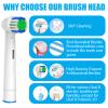 GENKENT Replacement Toothbrush Heads Compatible with Oral-B Braun, 4 Pcs Professional Electric Toothbrush Heads Brush Heads Refill Pro 500/1000/1500/3000/3757/5000/7000/7500/8000 view 3