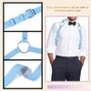COSYDAYS Men Leather Chest Harness Belt Punk Body Shoulder Harness Ring Adjustable Buckle Straps Club Wear Costume, Blue view 4