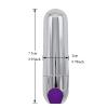 10 Speeds Waterproof Bullet Massage Rod Powerful Mini Stick Soft Silicone Massage Ball for Women Pleasure, Handheld Portable Small Bullet for Personal Body Massage Relax (Silver1) view 4