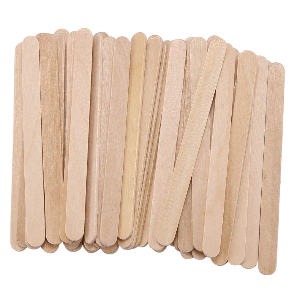 Zunedhys 200 Pcs Craft Sticks Ice Cream Sticks Wooden Popsicle Sticks 114MM Length Treat Sticks Ice Sticks