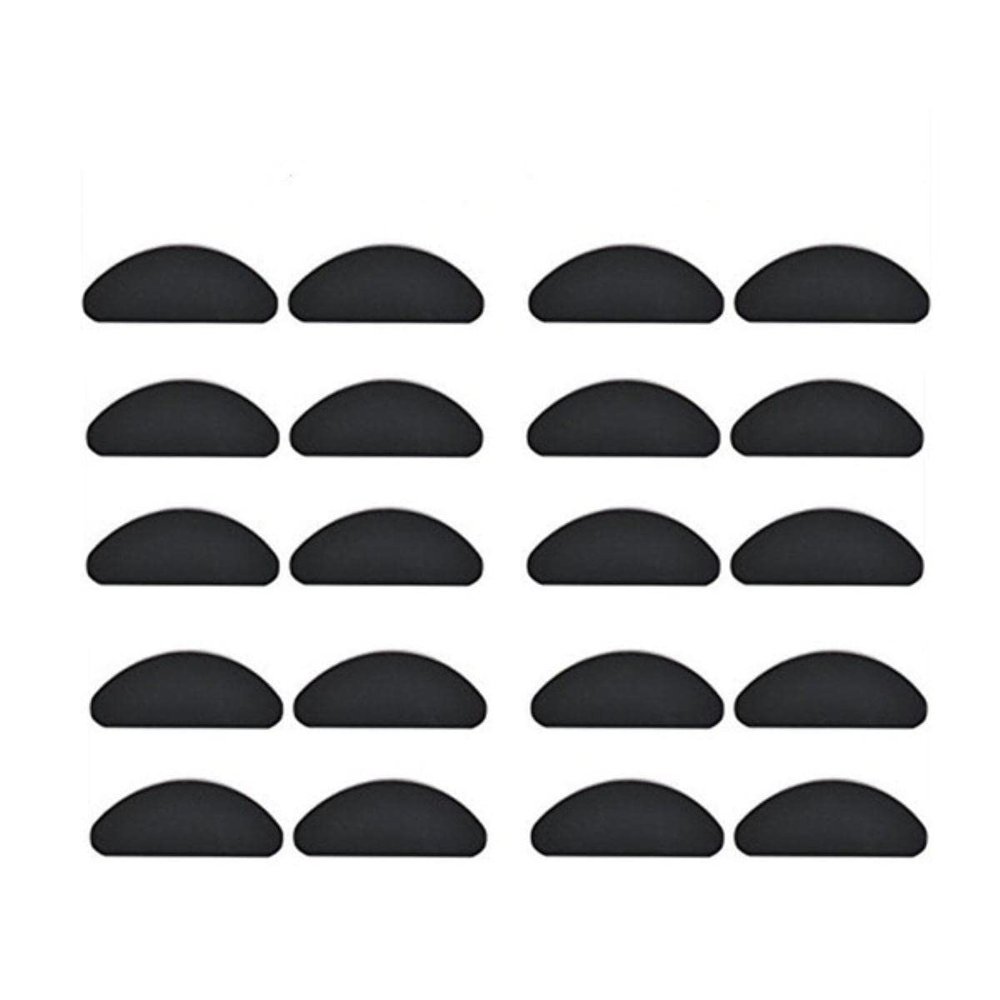 20Pcs Glasses Nose Pads Adhesive Silicone Nose Pads Anti-Slip White Black Thin Nosepads for Glasses Eyeglasses Sunglasses-Black,China