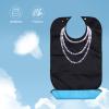 GLEAVI 2pcs Rice Water Towel for Elderly Adults Washable Bibs for Women Eating Cloth Decorative Design for Dining Protection view 3