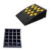 19Cm High Heavy Duty Curb Ramp, Load to 5 Ton Portable Rubber Threshold Ramp for The Curb Forklifts Trucks Buses Wheelchair Scooter Bike view 2