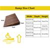 10/18/20/25cm Height Wooden Curb Ramp for Motorcycle Scooters Wheelchair Walker,Threshold Ramp 600lbs Capacity,Anti-slip Grid Design view 3