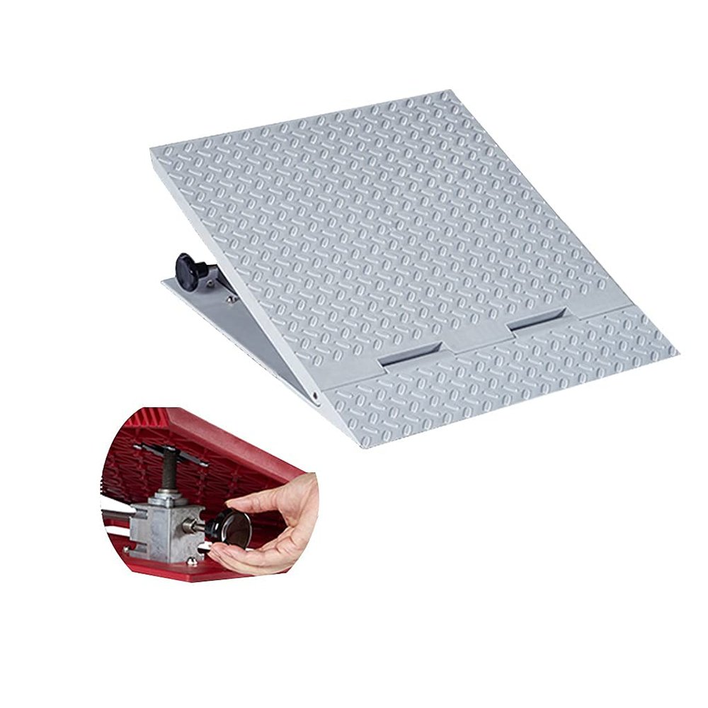 13.5-22Cm Height Adjustable Car Rampe 50X56Cm Can Be Spliced Threshold Ramp Set for Cars Trailers Wheelchairs Walkers Lifts, Load to 1000Kg/Silver